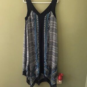 Women’s Boho scalloped hem tank dress